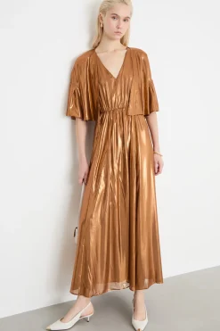 Coprispalle in georgette laminata - Bronzo