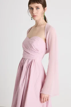 Coprispalle in georgette - Rosa