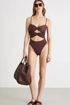 Costume con cut-out - Marrone
