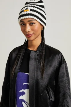 Cuffia con patch - Bianco Nero