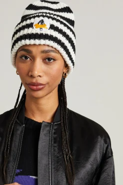 Cuffia con patch - Bianco Nero