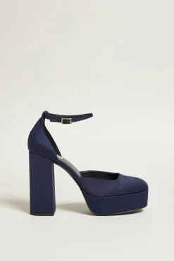 Décolleté con plateau - Blu