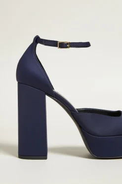 Décolleté con plateau - Blu