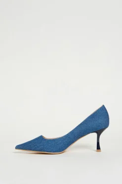 Décolleté in jeans - Blu