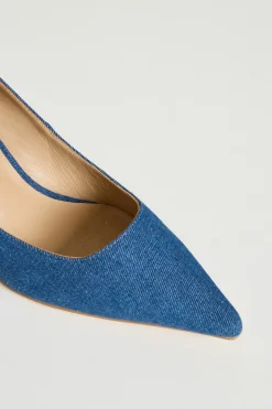 Décolleté in jeans - Blu