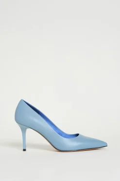 Décolleté in pelle - Azzurro