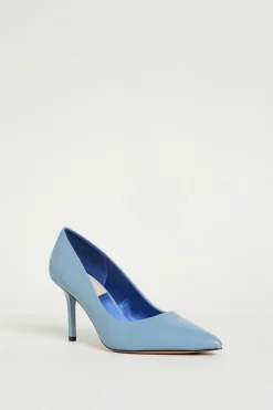 Décolleté in pelle - Azzurro