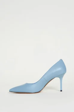 Décolleté in pelle - Azzurro