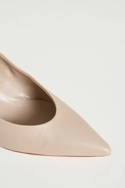Décolleté in pelle - Beige