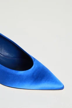 Décolleté in raso - Bluette