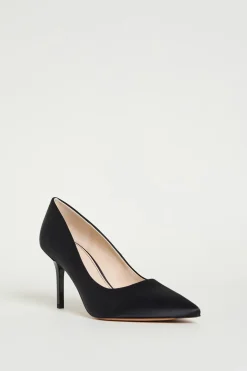 Décolleté in raso - Nero