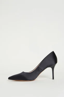 Décolleté in raso - Nero