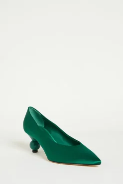 Décolleté in raso - Verde