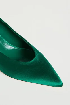 Décolleté in raso - Verde