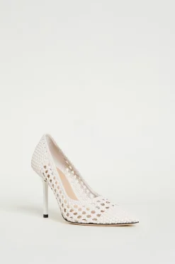 Décolleté tessuto spalmato intrecciato - Bianco