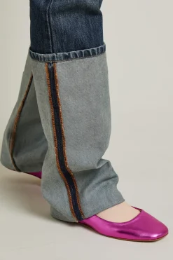 Denim con risvolto extra - Blu Scuro