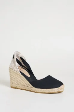 Espadrillas con zeppa - Nero