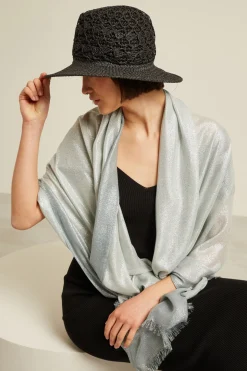Fedora in rafia - Nero