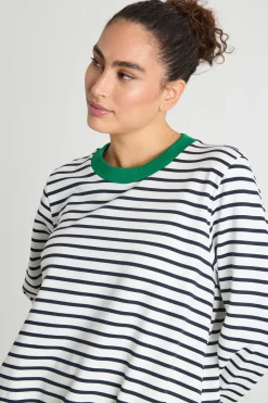 Felpa con coulisse al fondo - Bianco Nero Verde
