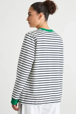 Felpa con coulisse al fondo - Bianco Nero Verde