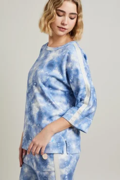 Felpa in jersey compatto - Azzurro