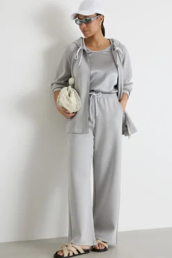 Felpa in jersey double - Grigio