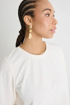 Felpa in jersey stretch - Bianco