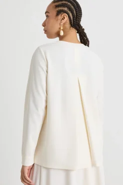 Felpa in jersey stretch - Bianco