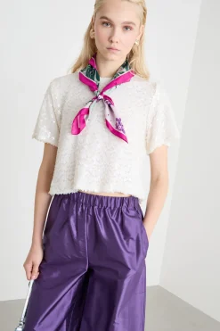 Foulard in pura seta - Fuxia Verde