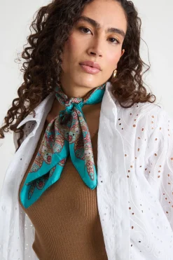 Foulard in seta - Azzurro