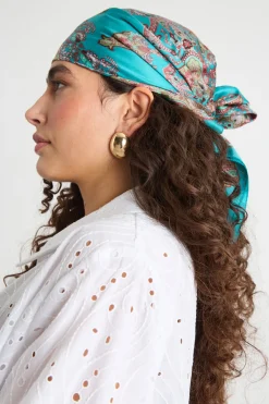 Foulard in seta - Azzurro