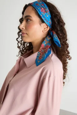 Foulard in seta - Blu