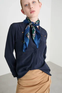 Foulard in seta - Blu