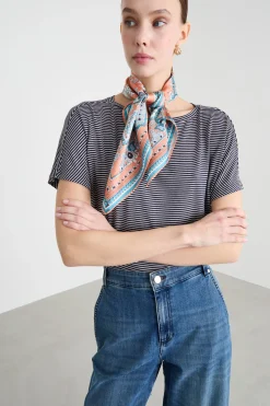 Foulard in seta - Rosa Azzurro