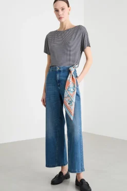 Foulard in seta - Rosa Azzurro