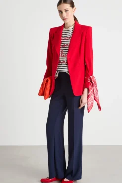 Foulard in seta - Rosso Bianco