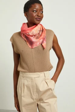 Foulard in viscosa - Arancione Corallo Vinaccia