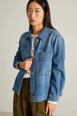 Giacca a camicia in denim - Blu Denim
