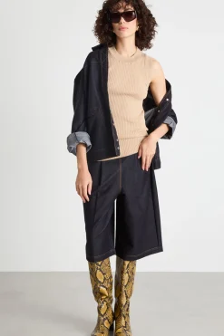 Giacca a camicia in tela - Blu