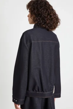 Giacca a camicia in tela - Blu