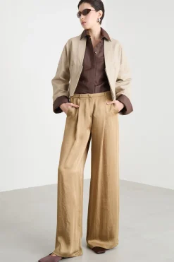 Giacca biker sfiancata - Beige