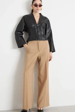Giacca biker sfiancata - Nero