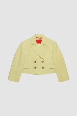 Giacca blazer doppiopetto cropped BAMBINI - Giallo
