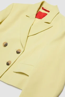 Giacca blazer doppiopetto cropped BAMBINI - Giallo