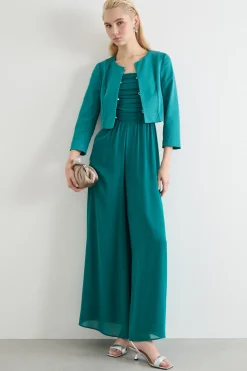 Giacca bolero con ganci - Verde