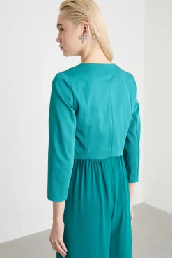 Giacca bolero con ganci - Verde
