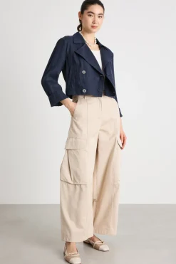 Giacca boxy doppiopetto - Blu