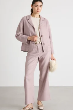 Giacca boxy in stuoia - Rosa