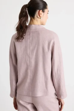 Giacca boxy in stuoia - Rosa