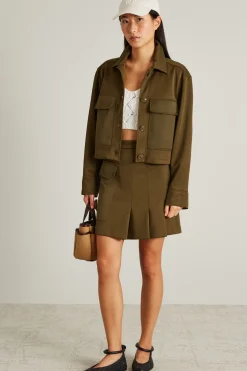 Giacca cargo in jersey - Verde Militare